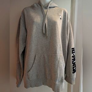 Hi Panda Gray Graphic Hoodie with Embroidered Sleeve. Xxl. Preloved.